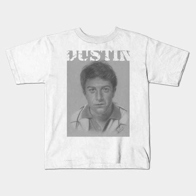 Dustin Hoffman Kids T-Shirt by jkarenart